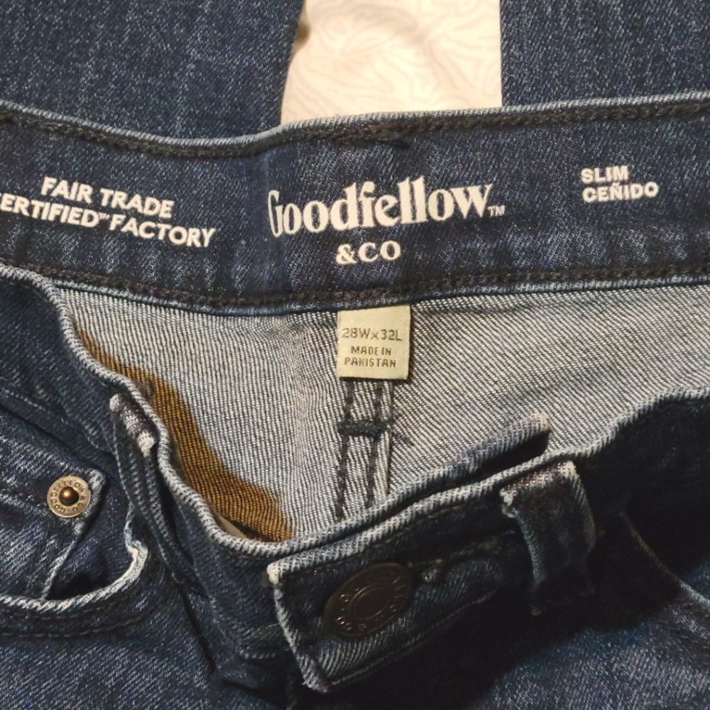 Goodfellow & Co Slim Blue Jeans 28 W X 32 L - Picture 4 of 4